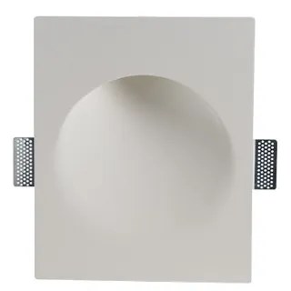 Applique da Incasso in Gesso Pitturabile Rettangolare GU10 Materiale Gesso
