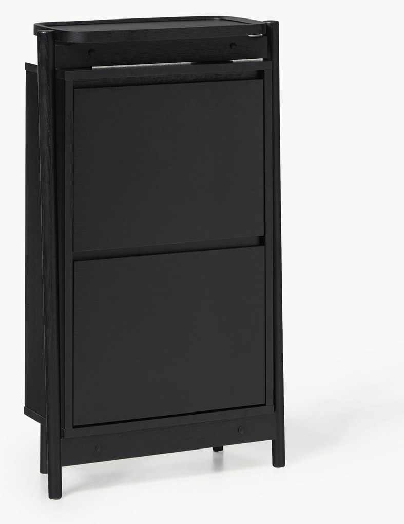 Scarpiera in legno con ripiani pieghevoli Libby