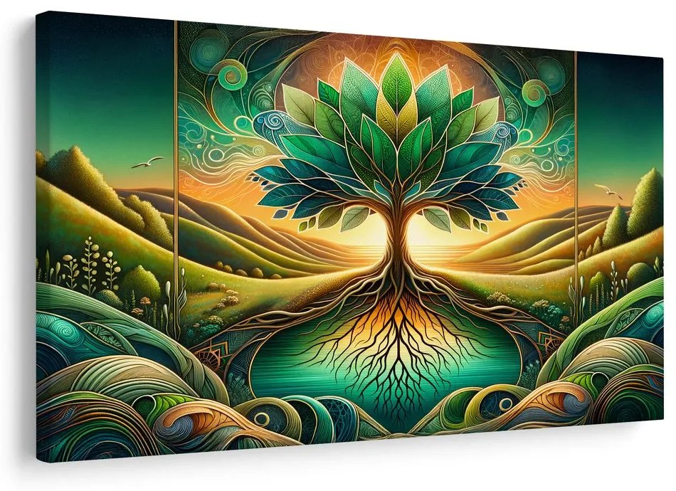 Quadro su tela – Albero della vita natura mistica