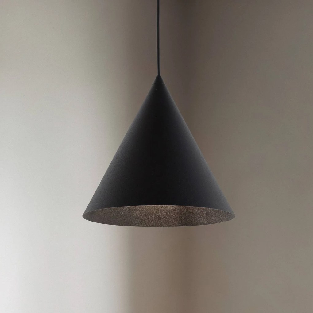 TK Lighting Lampada a sospensione CONO, luce singola, Ø 25 cm, nero