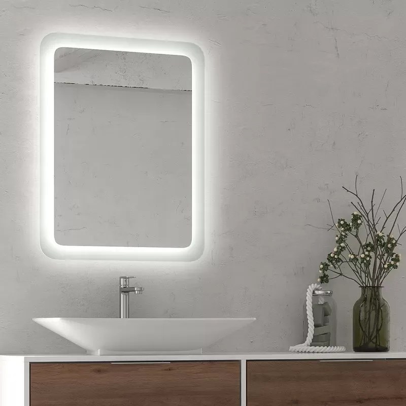 Specchio bagno led 100x60 cm cornice illuminata modello A100 - KAMALU