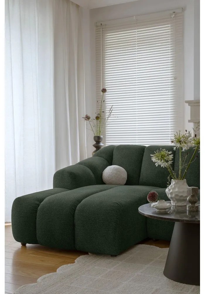 Divano angolare verde scuro (con penisola a destra/a U) Shell – Miuform