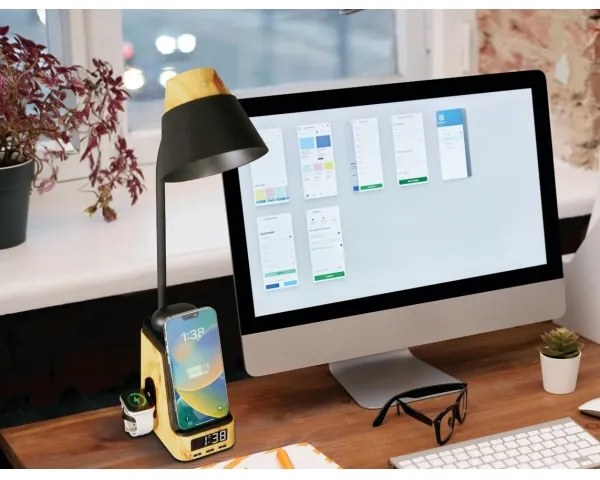 Immax 09000L - Lampada da tavolo LED+CCT dimmerabile con ricarica wireless QI IDEAL LED/8W/230V beige