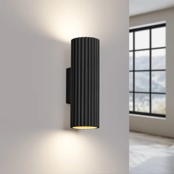 Sollux SL.1649 - Applique KARBON 2xGU10/10W/230V nero