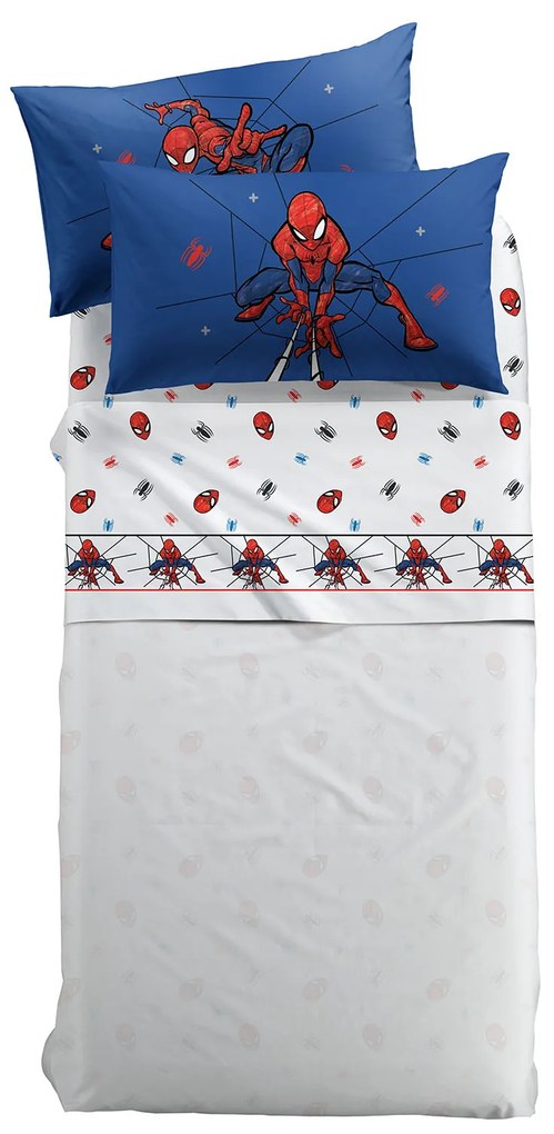 Completo Lenzuola Piazza e Mezza Spider-man spidey Marvel,