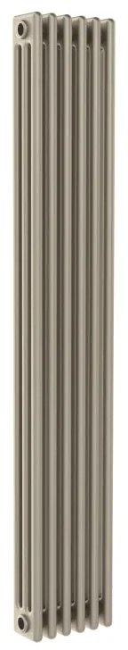 Radiatore acqua calda Comby in acciaio 3 colonne, 6 elementi, interasse 1735 mm, sabbia