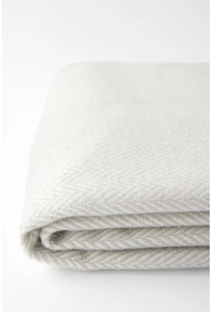 Plaid grigio chiaro con contenuto di cotone , 140 x 180 cm Skyline - Euromant