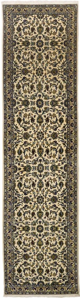 Kashan Tappeto persiano 100 x 390 Beige (Iran) Annodato A Mano