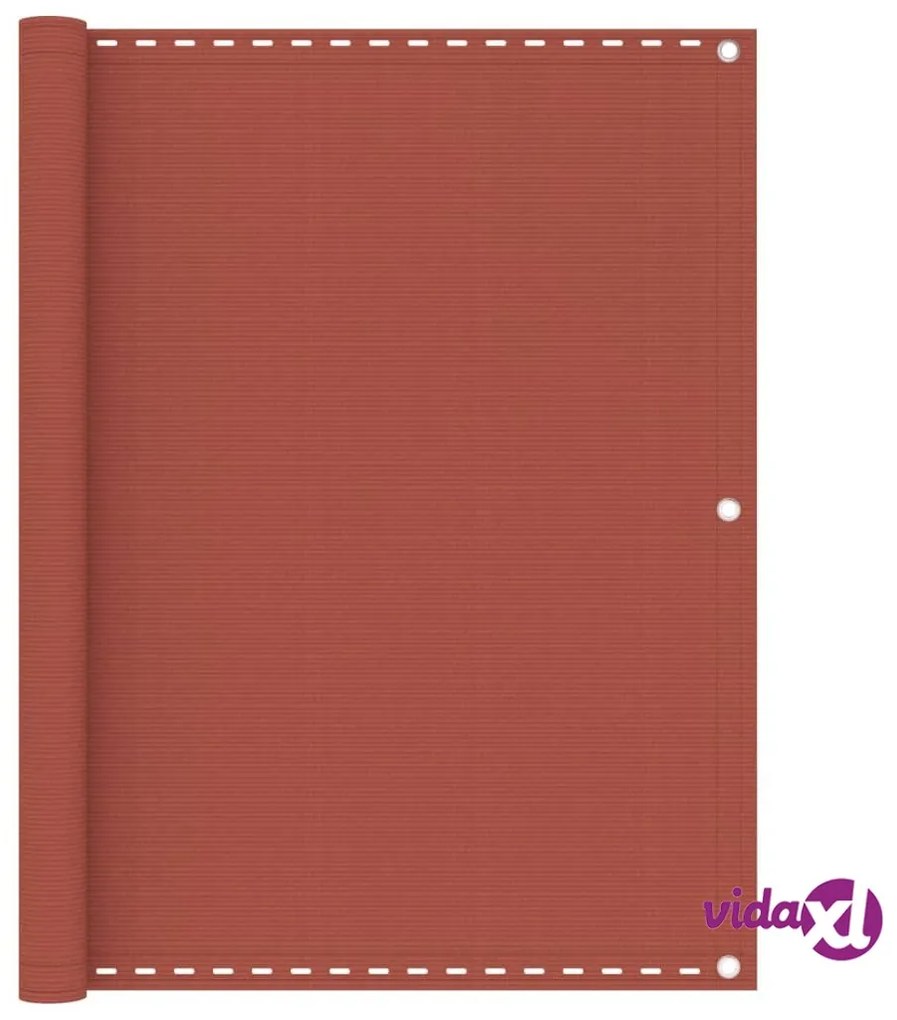 vidaXL Paravento da Balcone Terracotta 120x400 cm in HDPE