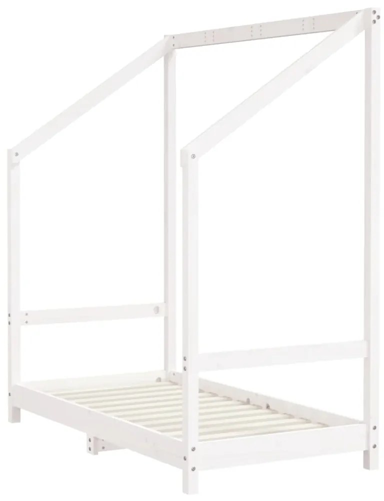 Giroletto per bambini bianco 2x(70x140)cm legno massello pino