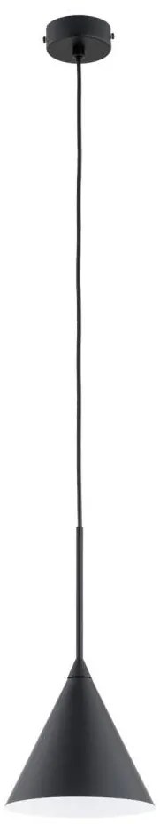 Lampadario a sospensione con filo FABO 1xE27/15W/230V nero