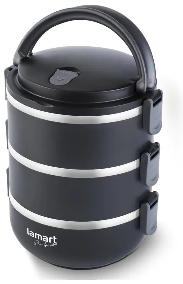 Lamart - Contenitore per alimenti termo 1,8 l nero