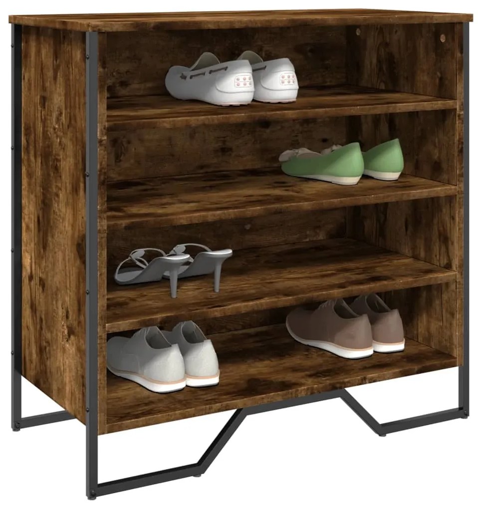 Scarpiera Rovere Fumo 80x38x78 Cm İn Truciolato /