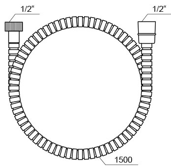 Ravak X07P006 - Flessibile per doccia 150 cm cromo lucido
