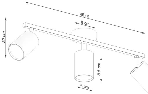 Sollux SL.1125 - Faretto LEMMI 3xGU10/40W/230V bianco