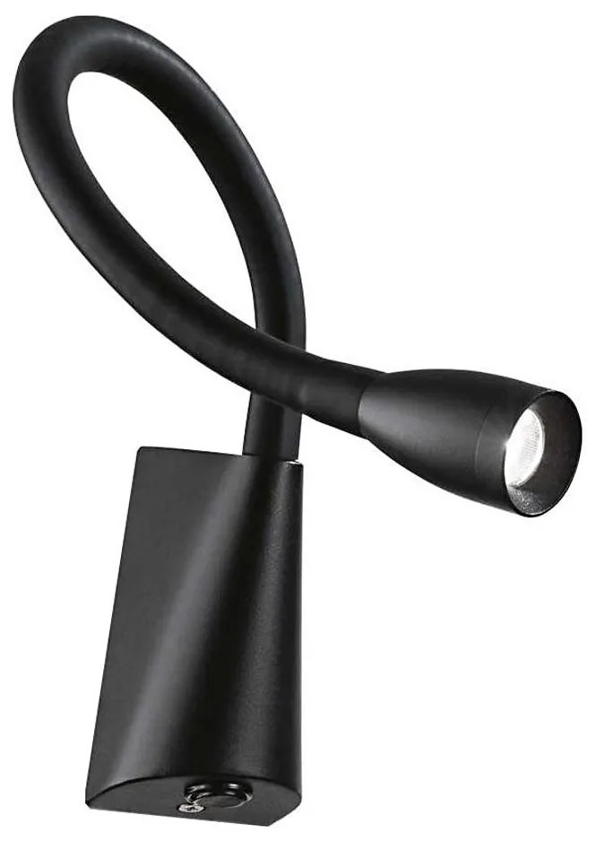 Ideal Lux - Lampada LED flessibile GOOSE LED/3W/230V CRI 90 nera