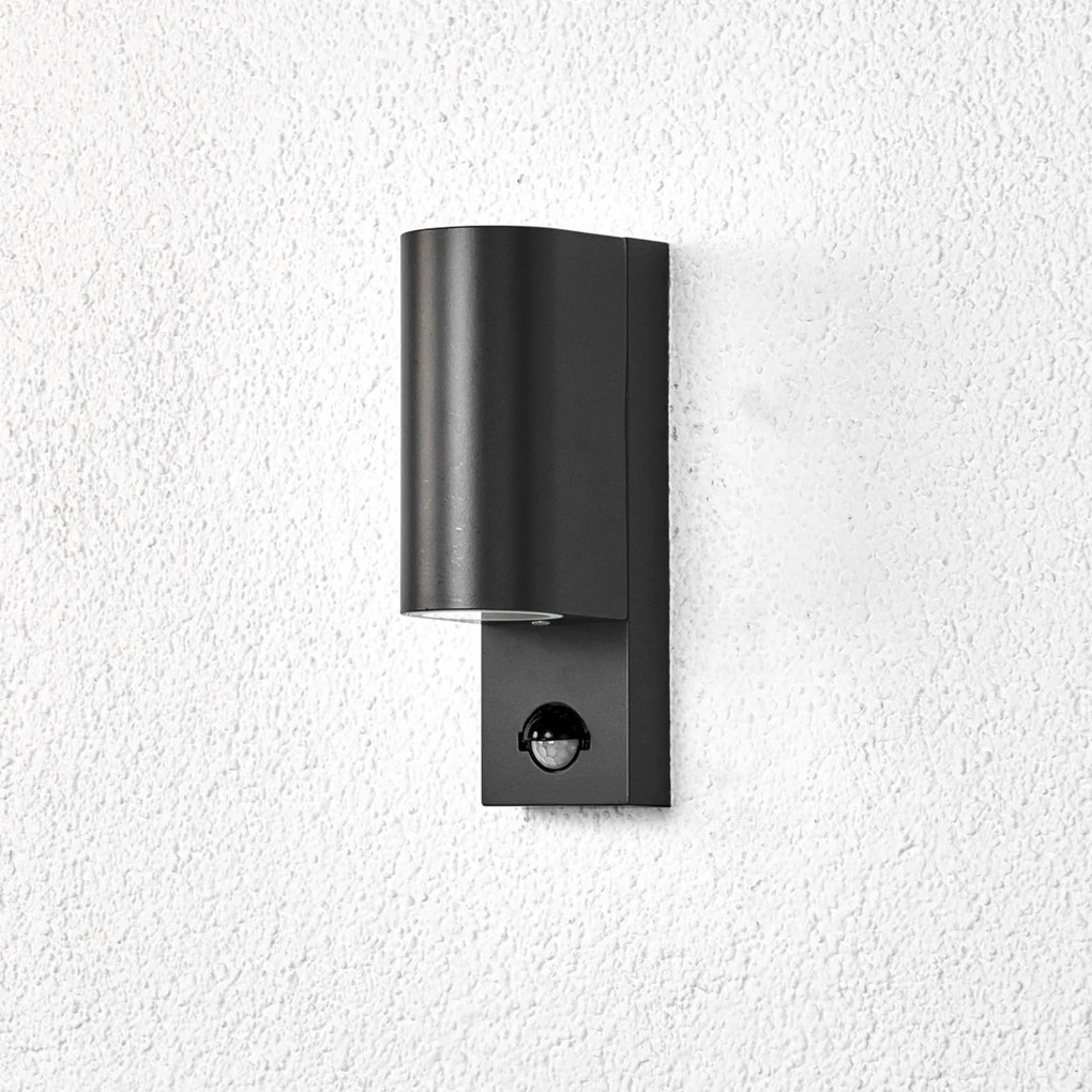 Lindby applique da esterno Palina, sensore, IP44, antracite