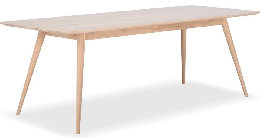 Tavolo da pranzo in legno massiccio di quercia , 220 x 90 cm Stafa - Gazzda