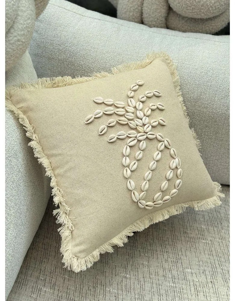 Federa decorativa in cotone 43x43 cm Seashells – Mioli Decor