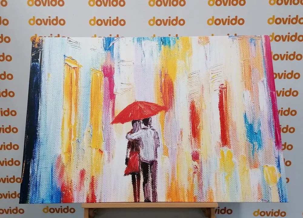 Stampa su tela – Passeggiata sotto la pioggia
