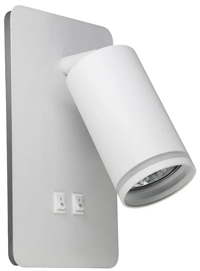 Luce Spot da parete a LED PARIGI 1xGU10/10W/230V + LED/6W/230V bianco