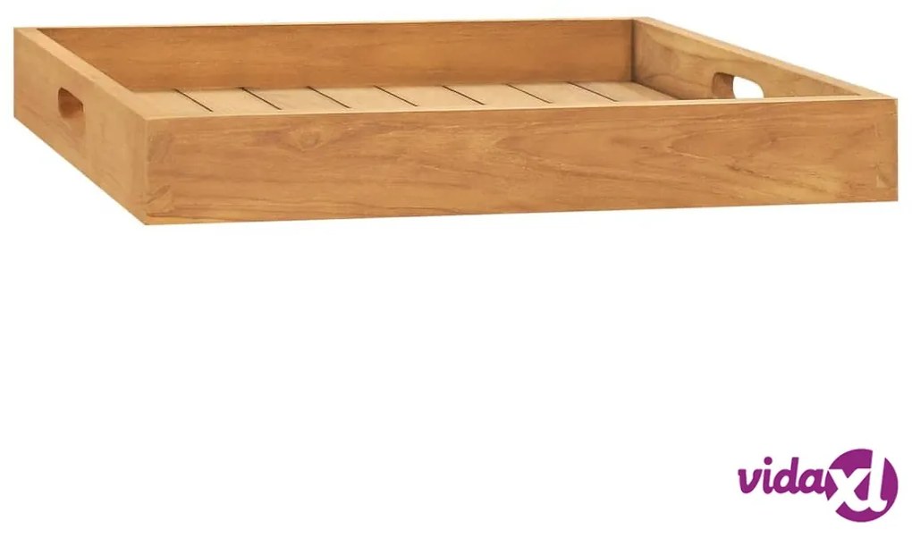 vidaXL Vassoio da Portata 50x50 cm in Legno Massello di Teak
