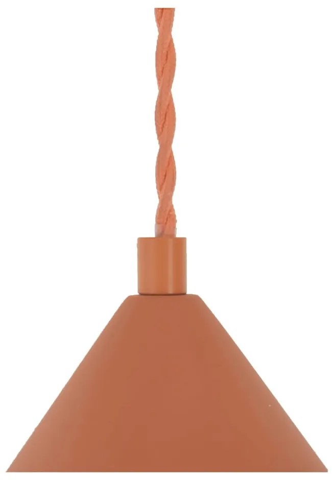 Lampada a sospensione color mattone con paralume in pietra ø 30 cm Vilma - SULION