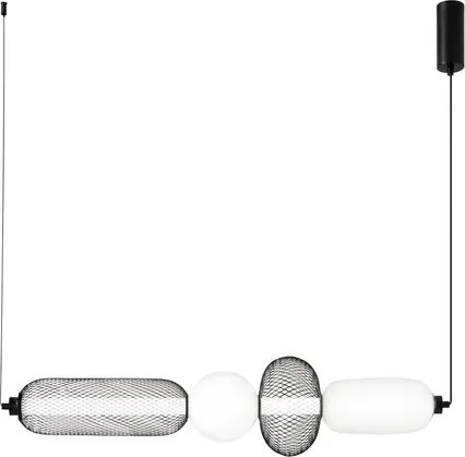 Lampadario LED glamour LED-INKAS-S4-NER nero 3720 lumen, LUCE AMBIENTE DESIGN