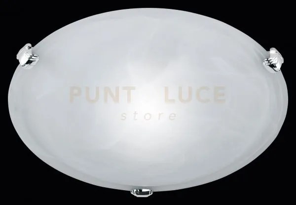 Adrian plafoniera vetro alabastro bianco d.30cm 1 luce attacco e27