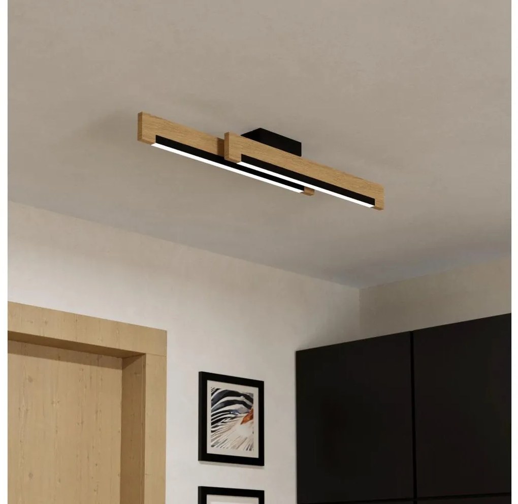 Eglo 901736-Plafoniera LED dimmerabile CAMACHO 2xLED/10W/230V nero/beige