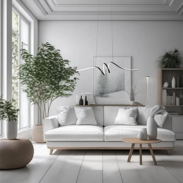 Lampadario LED a sospensione con filo LOOP LED/28W/230V nero