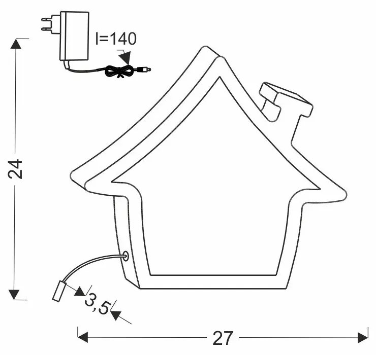 Lampada per bambini rosa House - Candellux Lighting