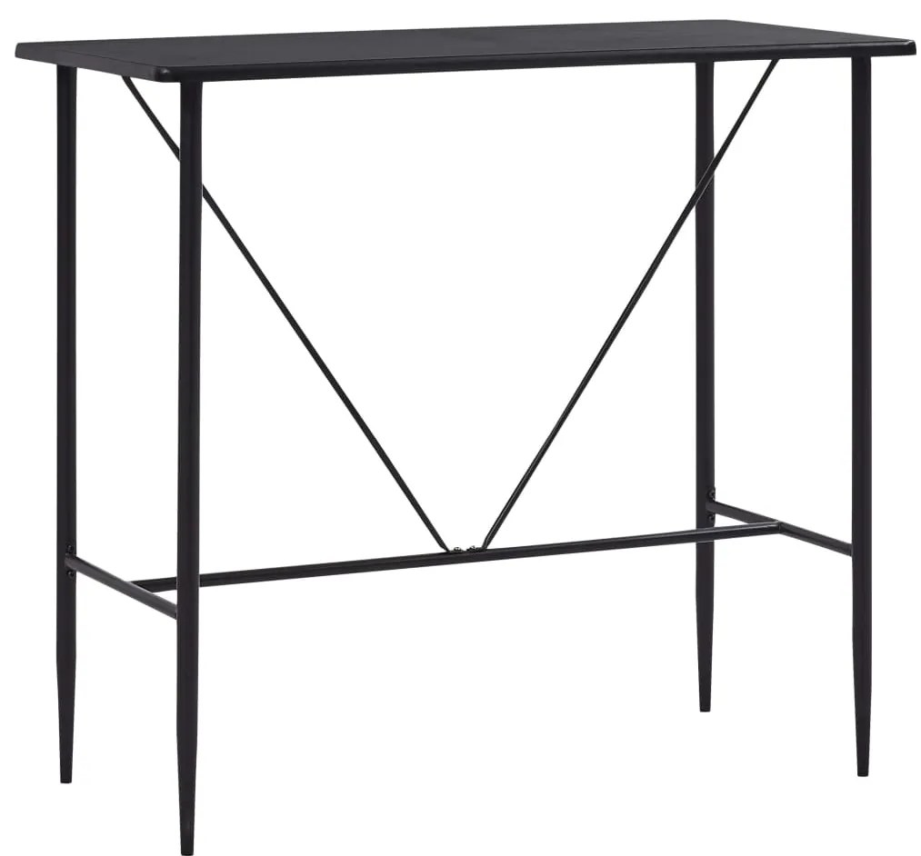 Tavolo Da Bar Nero 120x60x110 Cm İn Mdf /