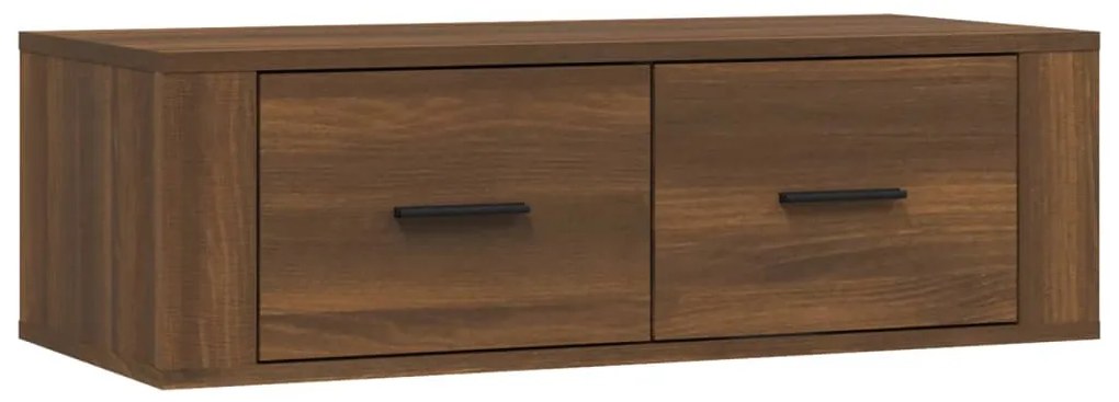 Mobile tv pensile rovere marrone 80x36x25 cm legno multistrato