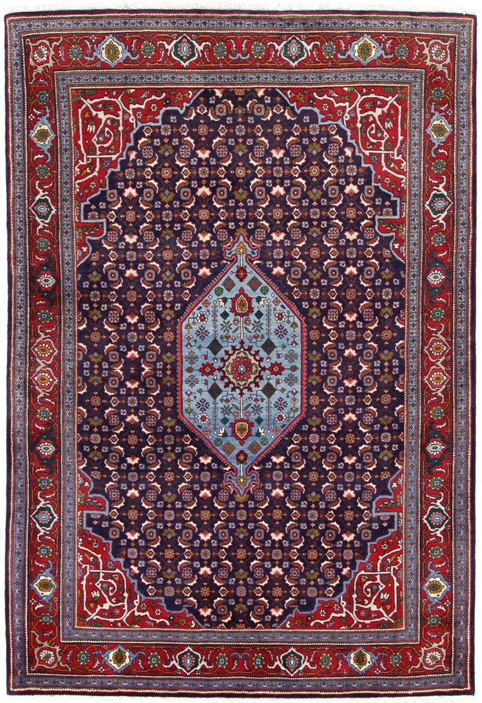 Bidjar Tappeto 140x210 (Iran) Annodato A Mano