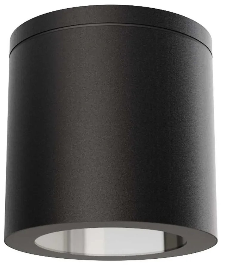 Applique da soffitto IP54 GU10 in Alluminio e Vetro - Nera