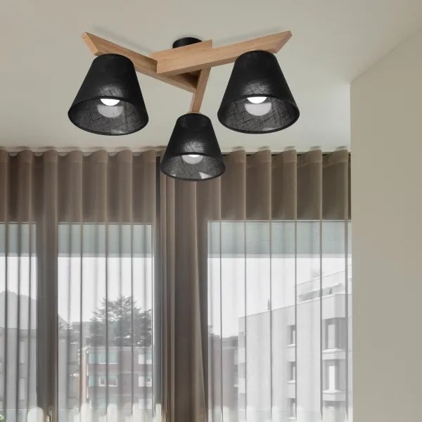 Brilagi - LED  Lampadario a plafone ANTHONY 3xE14/40W/230V quercia/nero