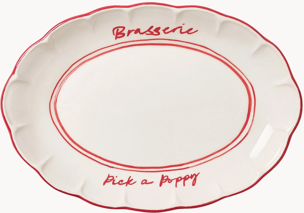 Piatto da portata dipinto a mano Bistro