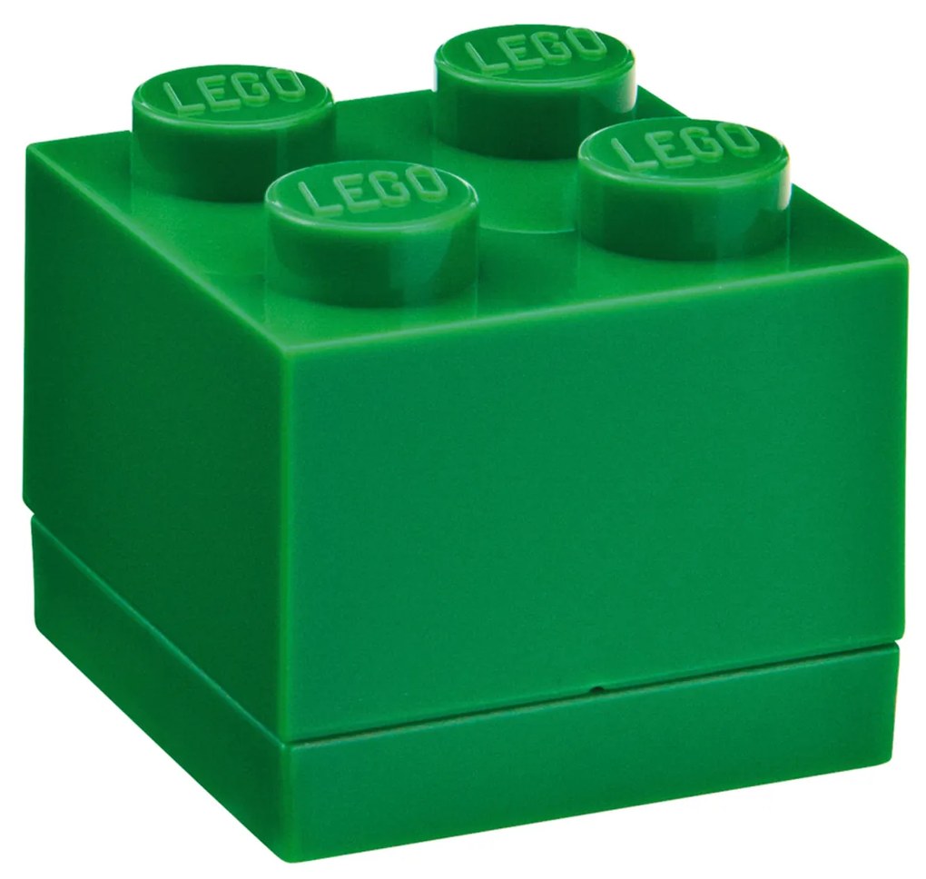 Mini scatola verde quadrata Lego