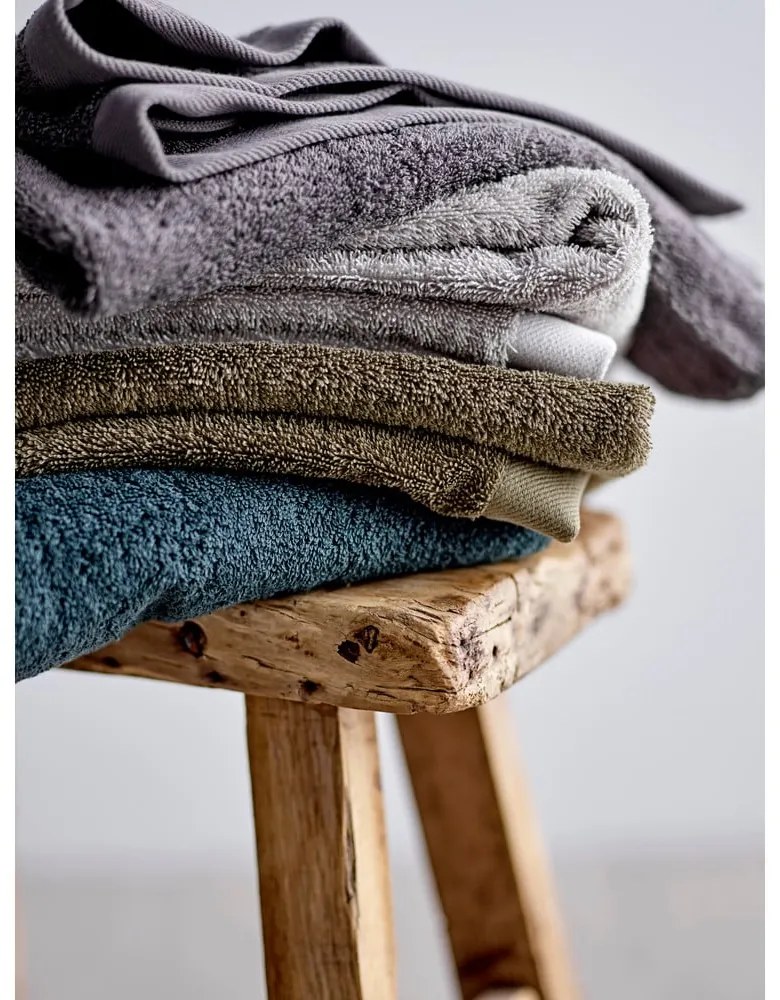 Asciugamano in spugna di cotone verde oliva, 100 x 50 cm Comfort Organic - Södahl