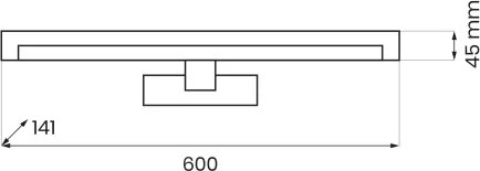 Illuminazione LED per specchio da bagno MIRORE LED/10W/230V 60 cm IP44 nero