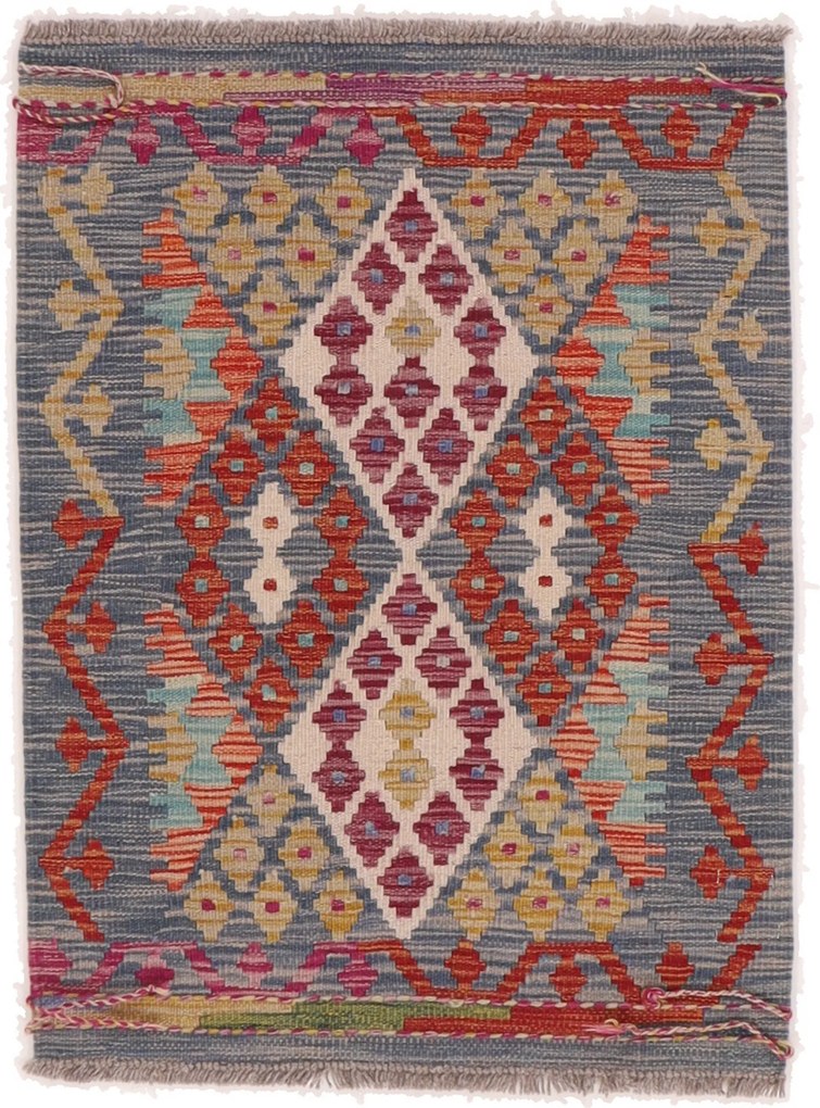 Kilim Tappeto 60 x 90 (Afghanistan) Tessuto A Mano