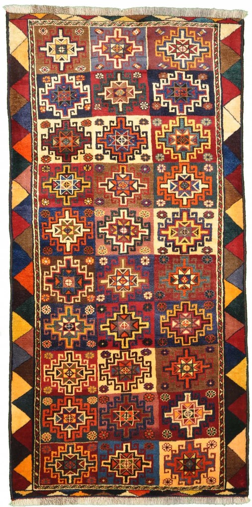 Gabbeh Tappeto persiano 100x210 (Iran) Annodato A Mano