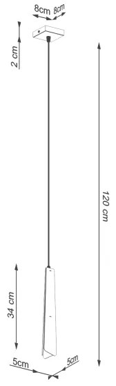 Sollux SL.1397 - Lampadario a sospensione con filo PRYSM 1xG9/8W/230V bianco