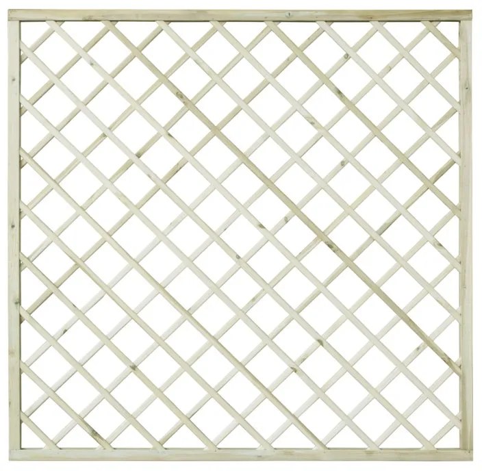Pannello grigliato in legno naturale Diago maglia 120x120 mm L 180 x H 180 cm, spessore 32 mm