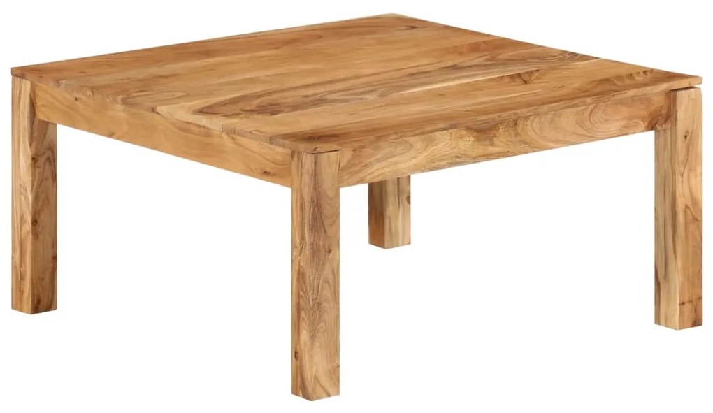 Tavolino Da Salotto 80x80x40 Cm İn Legno Massello Di Acacia /