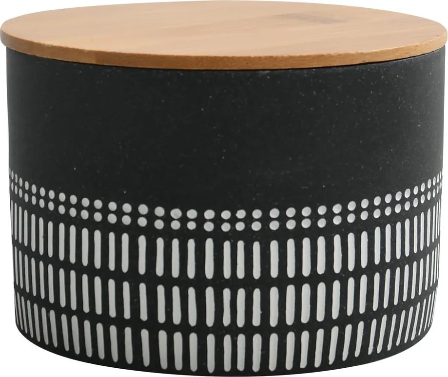 Organizer da bagno nero in poliresina per dischetti di cotone Yuma – Spirella