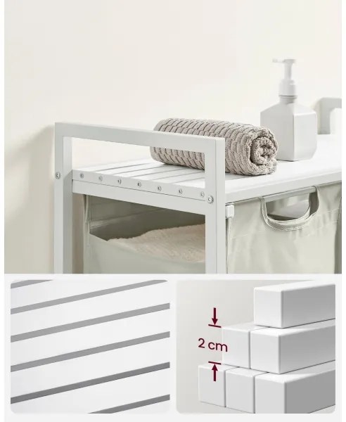 Cesto per la biancheria REX bianco