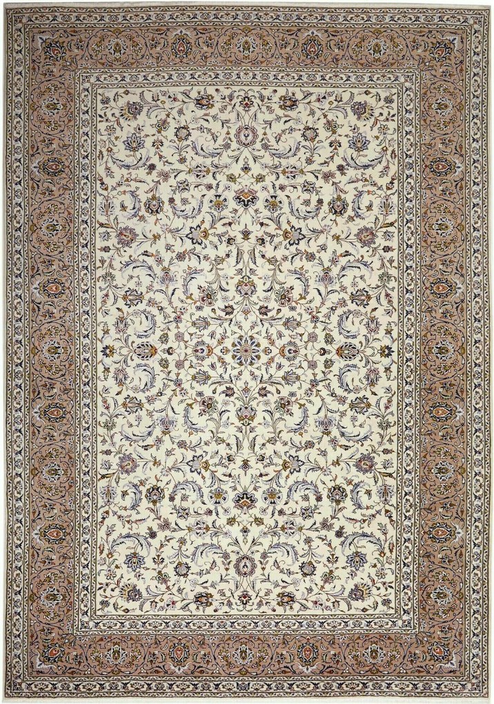 Kashan Tappeto persiano 250x350 Beige (Iran) Annodato A Mano