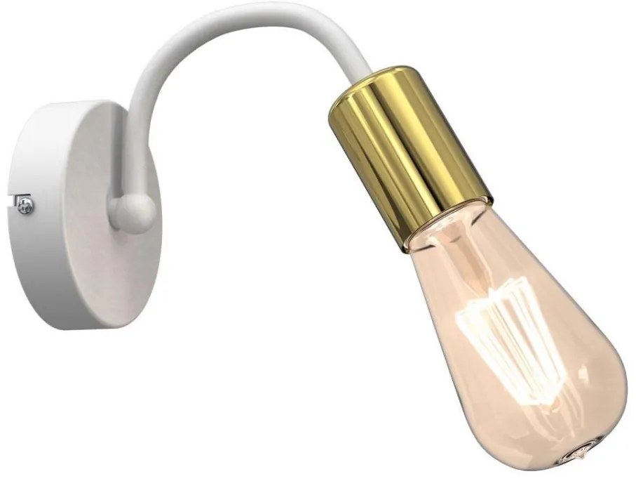 Lampada da parete DOW 1xE27/60W/230V bianco/oro